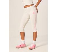 Leggings Capri di marca con strisce laterali rosa e logo del coniglio, per uso casual quotidiano da donna L,M,S,XL,XS,XXL,XXS,XXXL,XXXXLGeometrico,LettereTessuto in maglia