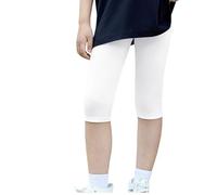 Leggings Capri per Bambine, Pantaloncini da Bici per Bambini Lunghezza al Ginocchio, Pantaloni da Yoga, Danza, Biker per Adolescenti, Abbigliamento per Scuola, Sport, Allenamento, Estate, Sottili