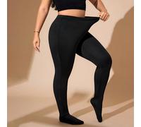 Leggings casual e versatili di colore unito, taglie comode, adatti per la silhouette a clessidra delle donne 0XL,1XL,2XL,3XL,4XL,5XLColore unicoTessuto in maglia