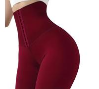 Leggings con alto girovita e chiusura a gancio - Bordo / M
