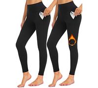 Leggings con tasche da donna - Pantaloni da yoga morbidi e non trasparenti a vita alta per il controllo della pancia, pantaloni da allenamento sportivi