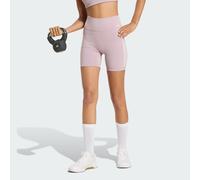 adidas Training - Optime - Pantaloncini leggings malva con 3 strisce-Viola S
