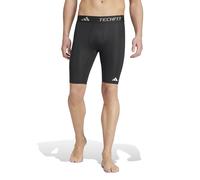 Leggings corti da allenamento, TECHFIT Compression Nero L Tinta unita
