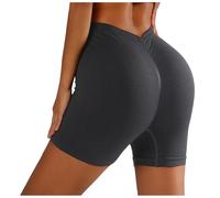 Leggings corti da ciclismo da donna, pantaloncini da yoga, leggings corti da donna, 3D, anticellulite, push up, corsa, fitness, ciclismo, ciclismo, leggings, A-Grey, XL
