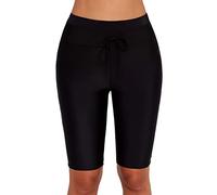 Leggings Corti Neri in Vita Alta per Immersioni Yoga Spiaggia di Protezione UV Ciclismo Quinto Pantaloni per Donne (L #13)