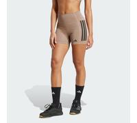 Leggings corti Optimé 3-Stripes Chalky Brown 2XS 10 CM