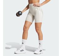 Leggings corti Optime Essentials 3-Stripes Beige / White XS 13 CM