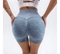 Leggings Corti Push Up - Blu Chiaro / L