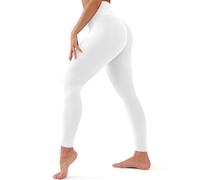 Leggings da donna, a vita alta, lunghezza intera, morbidi, pantaloni da yoga, per allenamento, atletica, tutti i giorni, 06-bianco, Small/Medium