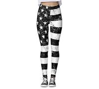 Leggings da donna a vita alta morbidi controllo della pancia pantaloni colorati americani personalizzati USA leggings da corsa bandiera patriottica per yoga pantaloni da yoga abbigliamento anni '80,