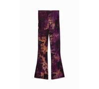 Desigual Pantaloni lilla / arancione / nero, Taglia 40