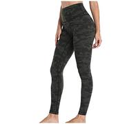 Leggings da donna elasticizzati a vita alta per il controllo della pancia, pantaloni da yoga, senza cuciture, aderenti, comodi, sportivi, casual, palestra, abbigliamento all'aperto, Verde 3., S