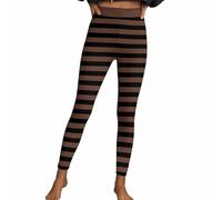 Leggings da donna, lunghi, sexy, a righe, stile gotico, punk, a vita alta, per sport, fitness, aderenti, pantaloni da yoga, pantaloni da yoga, pantaloni da casa, pantaloni da festa