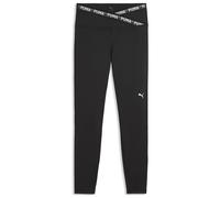 Leggings Puma Strong Cross Front nero bianco donna - L