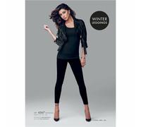 Leggings da donna ragazza JADEA 4367 nero blu caldo cotone felpato leggins lungo