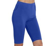 Leggings da donna UK Yoga palestra ciclismo pantaloncini a vita alta super elastici controllo pancia modellante pantaloncini tinta unita leggings estivi tre parti pantaloni mezzo pantaloncini 3/4