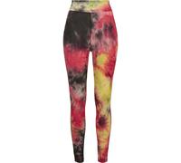 Leggings da donna Urban Classics tie dye high waist Rose XS