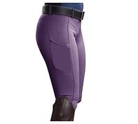 Leggings da equitazione da donna a vita alta vestibilità slim leggings a contrasto traspiranti ad asciugatura rapida pantaloni da equitazione outdoor pantaloni sportivi per equitazione allenamento con