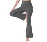 Leggings da palestra a vita alta da donna pantaloni da yoga morbidi pantaloni a vita alta leggings da yoga sportivi morbidi pantaloni da corsa per allenamento 2025 grigio scuro