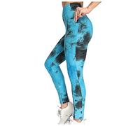 Leggings da palestra con culo scrunch, leggings da palestra con stampa tie-dye alla moda, pantaloni traspiranti con tasche, comodi pantaloni da sollevamento del sedere, pantaloni sexy aderenti
