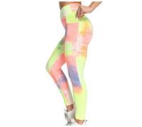 Leggings da palestra con culo scrunch, leggings da palestra con stampa tie-dye alla moda, pantaloni traspiranti con tasche, comodi pantaloni da sollevamento del sedere, pantaloni sexy aderenti