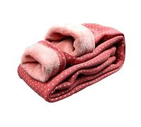 Leggings da ragazza foderati in pile pantaloni termici in cotone pantaloni per bambini invernali leggings spessi collant, Rosa 1, 3-4 anni