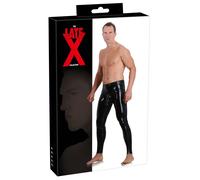 Leggings da uomo in lattice sexy LATE X con copertura per pene e testicoli, neri