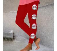 Leggings da yoga da donna in seta di latte con stampa 3D a teschio, materiale in poliestere con elasticità moderata, adatti per vari scenari, tra cui l'uso quotidiano e le vacanze (S rosso)