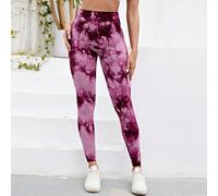 Leggings da yoga tie-dye morbido senza cuciture Collant da allenamento per controllo di pancia ad alta elasticità Avvertenza: A causa del processo di tintura specializzata ogni indumento è unicoL,M,S,