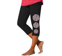 Leggings Damen Damen-Leggings für Die ganze Saison, Bedruckt, elastisch, schlank, Lässig, Stretch (D, XL)