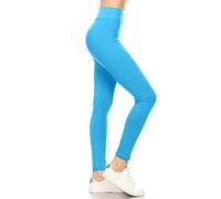 Leggings Depot Leggings a vita alta da donna Buttery Smooth & Soft Solid Yoga - Reg, Plus, 1X3X, 3X5X, Turchese, M