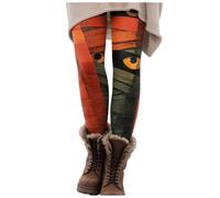 Leggings di Halloween da donna UK da donna con stampa carina zucca alta elastico in vita leggings per costume leggings elastici alla caviglia collant a lunghezza intera leggeri pantaloni fantasia, 14
