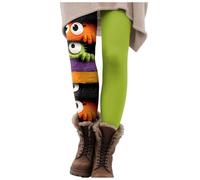 Leggings di Halloween da donna UK da donna con stampa carina zucca alta elastico in vita leggings per costume leggings elastici alla caviglia collant a lunghezza intera leggeri pantaloni fantasia, 14