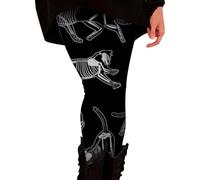 Leggings di Halloween per le donne elasticizzati a vita alta Ghost Pumpkin Yoga Leggings Plus Size Allenamento Termico Compressione Pantaloni Skinny, Nero , 3XL