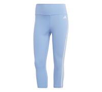 Leggings donna 3/4 a vita alta adidas 3-Stripes Essentials Bleu M