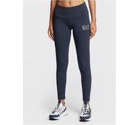 Leggings Donna EA7 Emporio Armani Cotone Logo Slim Fit Stretch 6LTP58 1554 Blu