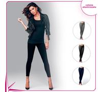 Leggings donna jadea 4367 invernale pantacollant cotone felpato