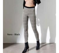 Leggings donna Jadea in tessuto scozzese jaquard elasticizzato invernale - 4472
