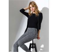 Leggings donna Jadea vita alta con taglio tasca in jacquard elasticizzato - 4470
