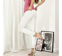 Leggings donna Matignon in cotone con motivo sangallo e tasche dietro - Sangallo