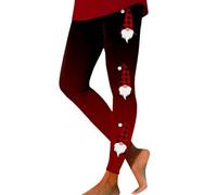 Leggings Donna Natale Leggings Donna di Natale Leggins Termico Caldi Invernali Elegante Collant Leggins Divertente 3D Stampati Natalizi Pantaloni a Vita Alta Elastico Corsa Calzamaglia Xmas Tights (S)