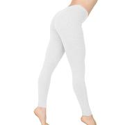 Leggings Donna Vita Alta Cotone Pantaloni Sportivi Leggeri Snellente Dimagrante Pantacollant Leggins Yoga Elastici vita alta Jeggings Eleganti Bianchi Pantalone Fitness Leggings Palestra Allenamento