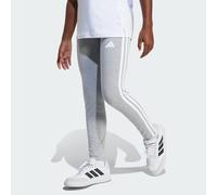 adidas Bambina ESSENTIALS 3 STRIPES LEGGINGS, medium grey heather/white, 7-8 Years