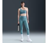 Leggings floreali a 7/8 a vita alta senza cucitura anteriore Nike Universa - Donna - Blu XL (IT 52-54)