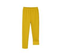 Leggings foderati in pile, termici, caldi, spessi, soffici, per bambini, morbidi, elastici, a lunghezza intera, caldi, per scuola, yoga, danza, palestra, tempo freddo, Giallo, 3-4 Years