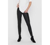 Only - Leggings a vita alta in pelle sintetica neri-Nero M