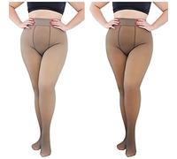 Leggings in pile da donna UK spessi foderati in pile che sembrano velati, confezione da 2 pantaloni da passeggio, leggings sportivi lunghi foderati leggings spessi in pile, collant piccoli collant