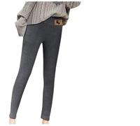 Leggings invernali da donna, imbottiti, da donna, taglie forti, opachi, termici, a vita alta, elasticizzati, slim fit, pantaloni eleganti a matita, leggings invernali, Grigio 83, S