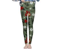 Leggings natalizi da donna, abbigliamento natalizio leggings foderati in pile per donna pantaloni termici a vita alta pancia elastico caldo collant invernali abbigliamento sportivo per interni ed