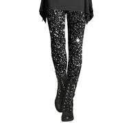 Leggings natalizi da donna, grandi dimensioni, termici, pantaloni da jogging invernali, in cotone, per il tempo libero, leggings, push up, Natale, collant termici, pantaloni da yoga, Nero , 5XL